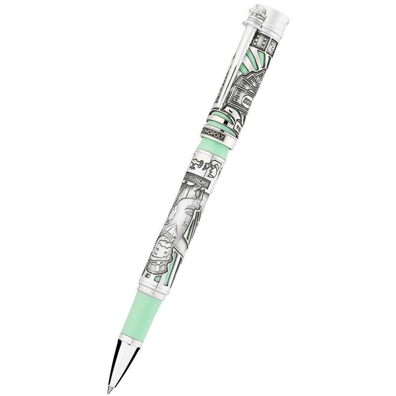 Montegrappa, Rollerball Pen Monopoly Silver Ed., Turquoise-5