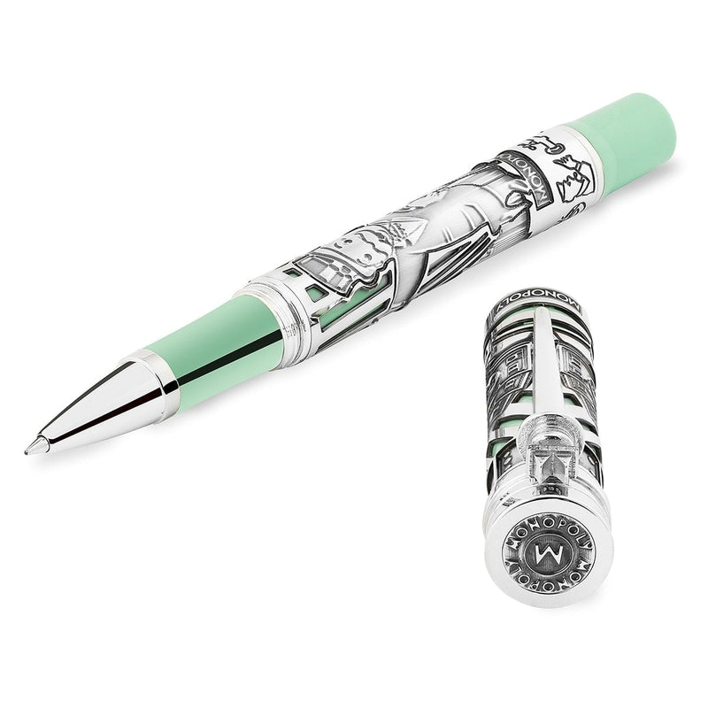 Montegrappa, Rollerball Pen Monopoly Silver Ed., Turquoise-6