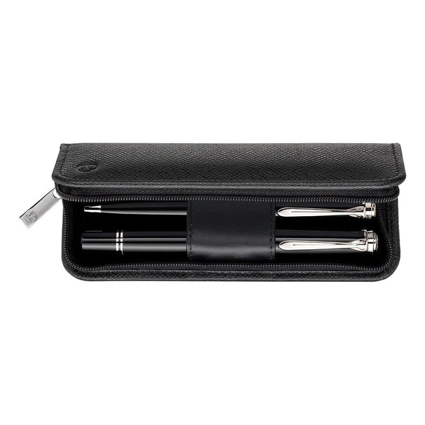 Pelikan, Pen Cases, For 2 Pens Grained Calf Leather, Black-2