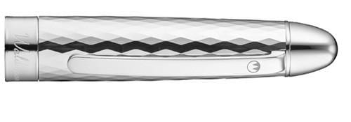 Waldmann, Fountain Pen, Précieux, Lacquer, Wave-Shaped Diamond Cut, 18KT Nib, Black-2