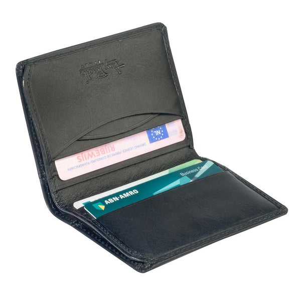 Tony Perotti, Credit Card Wallet, Vegetale, With Bill Compartment, Black-1
