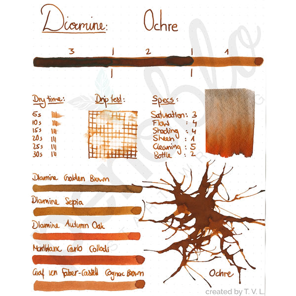 Diamine, Ink Bottle, 80 ml, Ochre-2