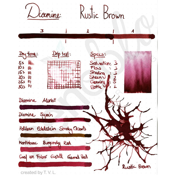 Diamine, Ink Bottle, 80 ml, Rustic Brown-2