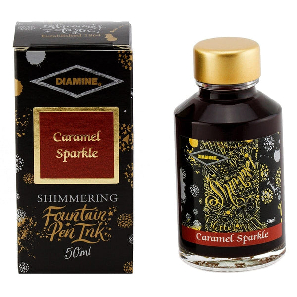 Diamine, Ink Bottle, Shimmering Collection, Caramel Sparkle-1