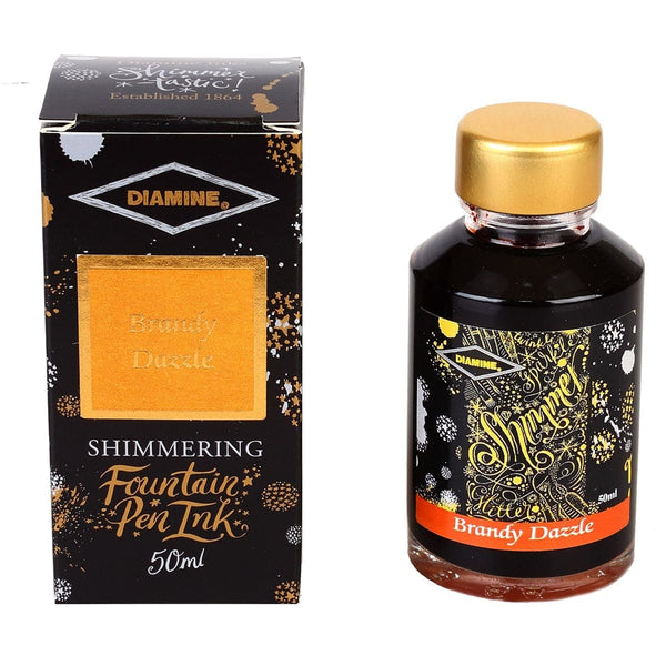 Diamine, Ink Bottle, Shimmering Collection, Brandy Dazzle-1