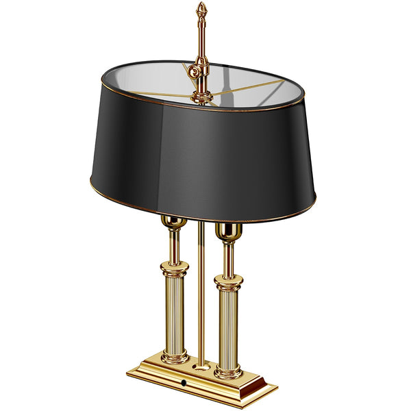 El Casco, Desk Lamp, 23 Karat Gold Plated, Black-1