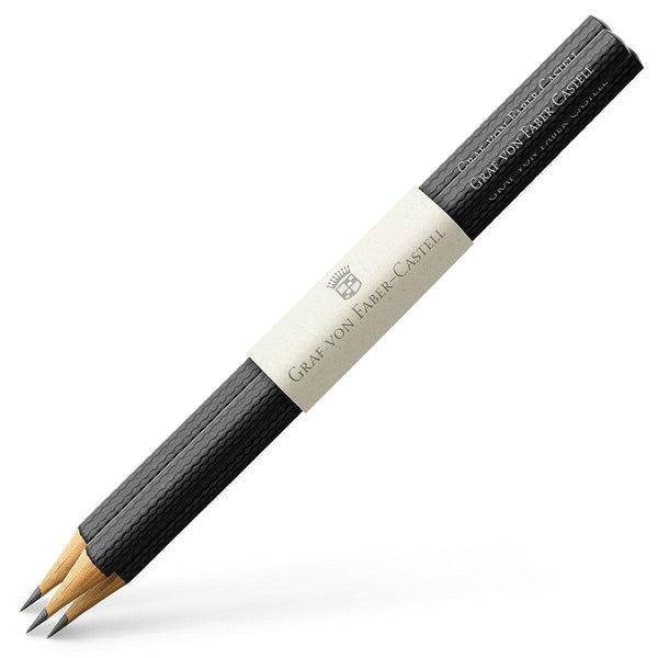 Graf von Faber-Castell, Pencil, Guilloche, 3 Pencils, Black-1