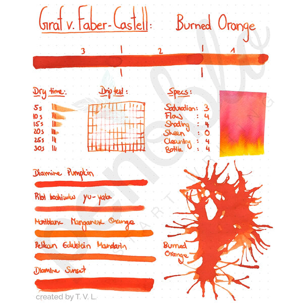 Graf von Faber-Castell, Ink Cartridge, 6 Ink Cartridges, Burned Orange-2