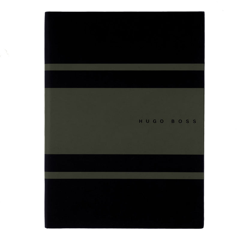HUGO BOSS, Notebook, Gear, Matrix, Khaki Striped, Black-4