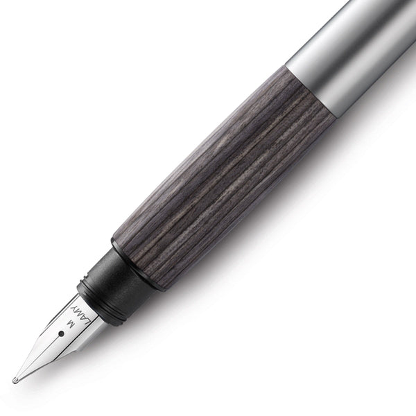 Lamy, Fountain Pen, Accent, Al, KW, Aluminum and Agate Wood, Silver-2