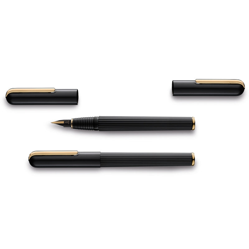 Lamy, Fountain Pen, Imporium, BlkAu, Black-4
