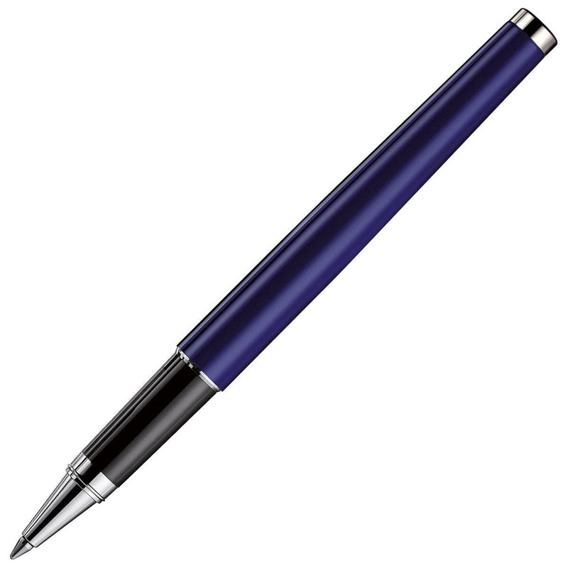 Otto Hutt, Rollerball Pen, Design 01, Smooth, Platinum Plated, Dark Blue-1