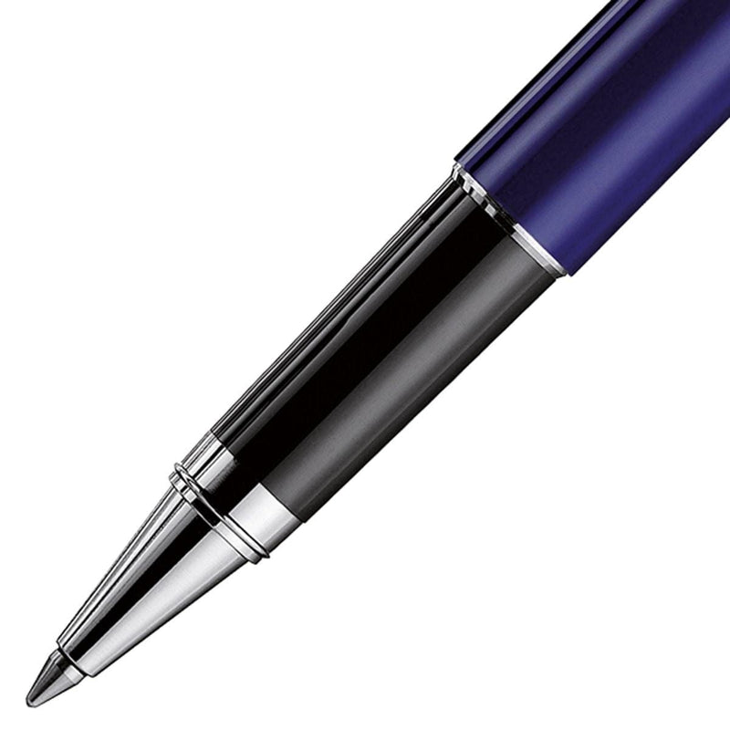 Otto Hutt, Rollerball Pen, Design 01, Smooth, Platinum Plated, Dark Blue-2