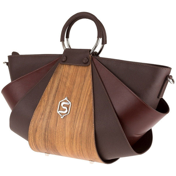 Sebastian Sturm, Ladies' Bag, AMY, Bag, Amazaque Smooth / Texture, Dark Brown-2