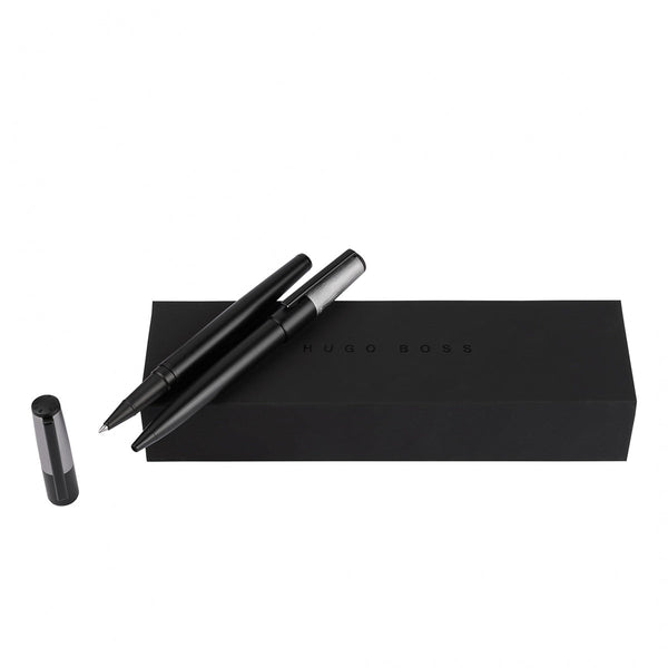HUGO BOSS, Pen Set Gear Minimal, Black & Chrome-1