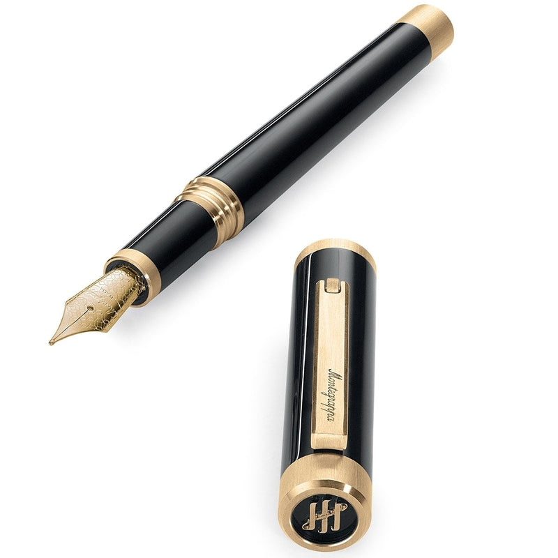 Montegrappa, Fountain Pen, Zero, Gold Plated, Black-4